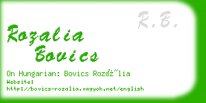 rozalia bovics business card